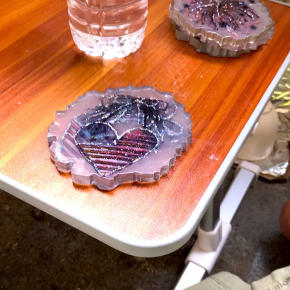 Let’s Celebrate w/ this adorable 4-piece coaster set and stand. Specify colors + - Picture 10 of 15